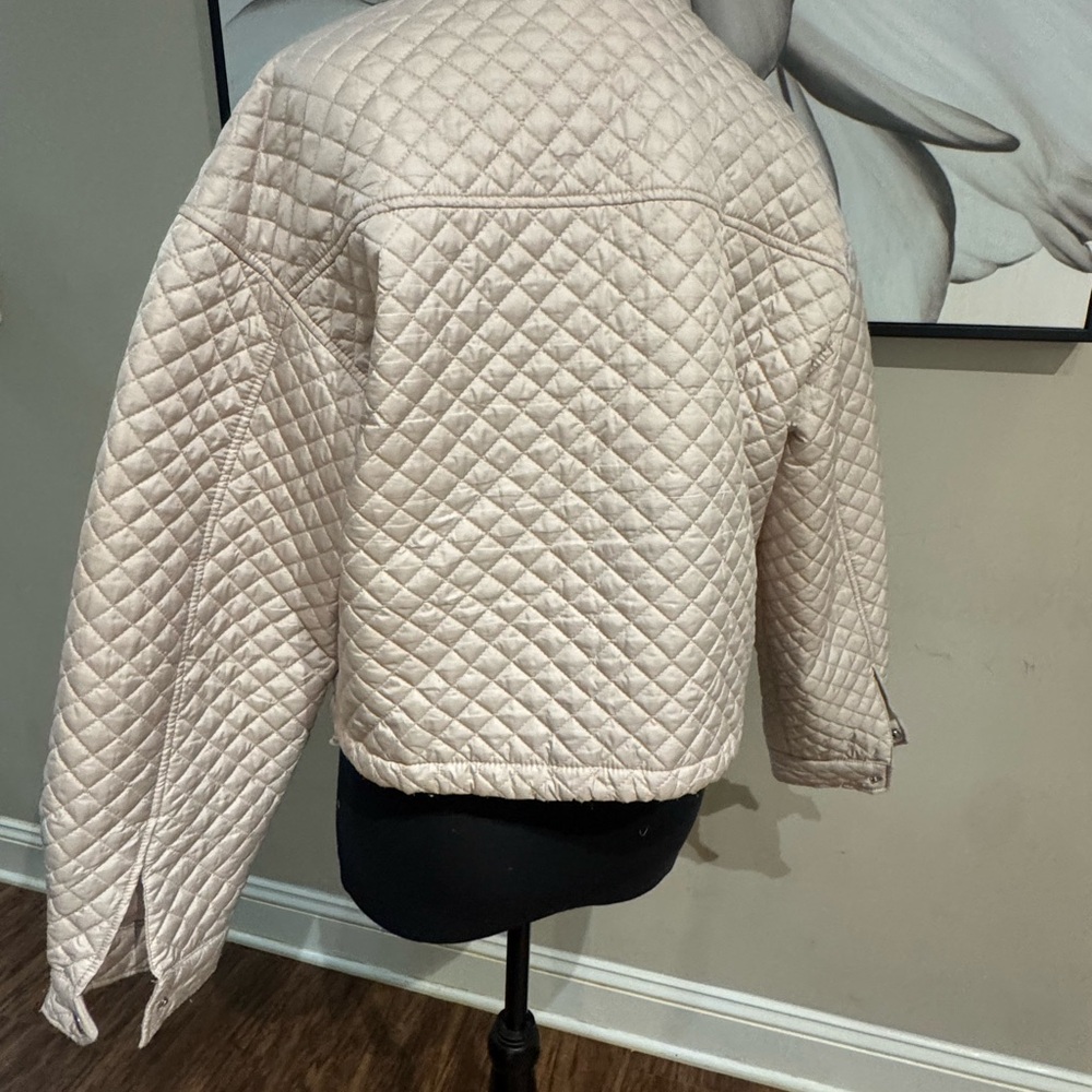 Ci Sono Cream Quilted Outerwear Label - Picture 5 of 10